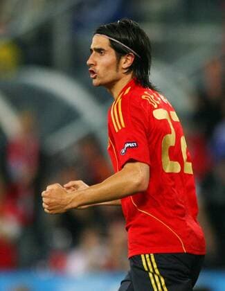 Ruben de la Red (Spanien) - Torjubel - Fußball EM Herren Euro 2008, Länderspiel, Nationalmannschaft, Einzelbild Salzburg Freude,