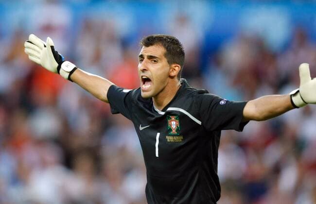 Torwart Ricardo (Portugal) gibt Anweisungen -  Fußball EM Herren Euro 2008, Länderspiel, Nationalteam, Nationaltrikot, Viertelfinale Einzelbild Basel