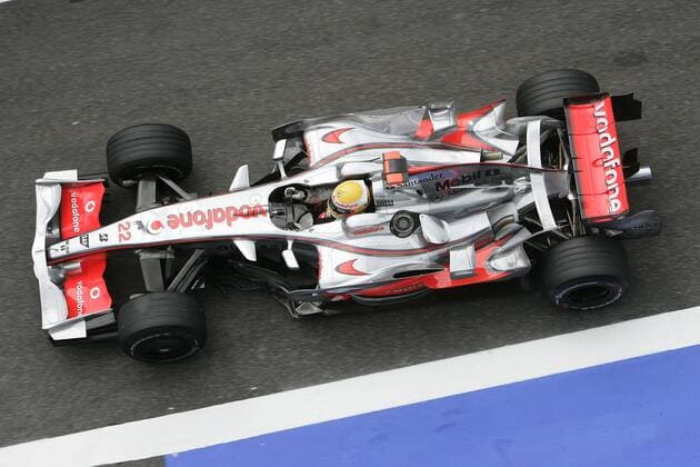 Lewis Hamilton (England McLaren Mercedes) in seinem Boliden Motorsport Grand Prix Herren Großer Preis von Frankreich 2008, Formel 1 Weltmeisterschaft, F1, F, GP, WM, Training Einzelbild Magny Cours
