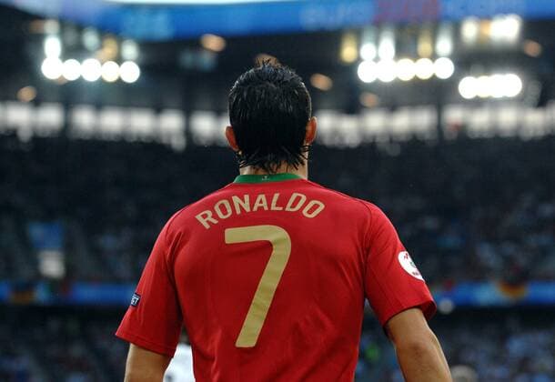 Cristiano Ronaldo (Portugal) - Fußball EM Herren Euro 2008, Länderspiel, Nationalteam, Nationaltrikot, Viertelfinale Einzelbild Basel