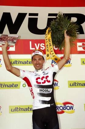 Fabian Cancellara (CSC Schweiz) - Sieger der 7. Etappe der Tour de Suisse 2008 -  Radsport Herren Tour de Suisse 2008, ProTour, Straßenradsport, Straße, Rad Einzelbild 7. Etappe: Gruyere - Lyss Freude,