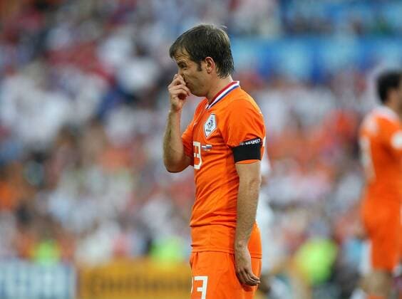 Rafael van der Vaart (Niederlande) enttäuscht Fußball EM Herren EURO 2008, Länderspiel, Nationalmannschaft, Nationaltrikot Viertelfinale Einzelbild Basel