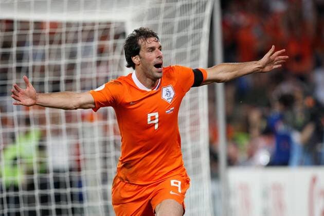 Ruud van Nistelrooy (Niederlande) - Torjubel Fußball EM Herren EURO 2008, Länderspiel, Nationalmannschaft, Nationaltrikot Viertelfinale Einzelbild Basel Freude, Begeisterung,