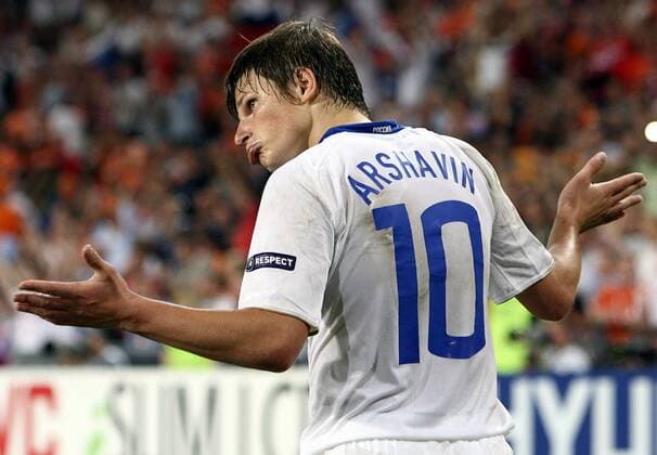 Andrei Arshavin (Rußland) -  Fußball EM Herren EURO 2008, Länderspiel, Nationalmannschaft, Nationaltrikot Viertelfinale Einzelbild premiumd Basel