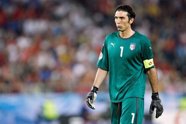 Torwart Gianluigi Buffon (Italien) -  Fußball Länderspiel Herren EURO 2008, EM, Nationalteam, Nationaltrikot, Viertelfinale, Einzelbild Wien
