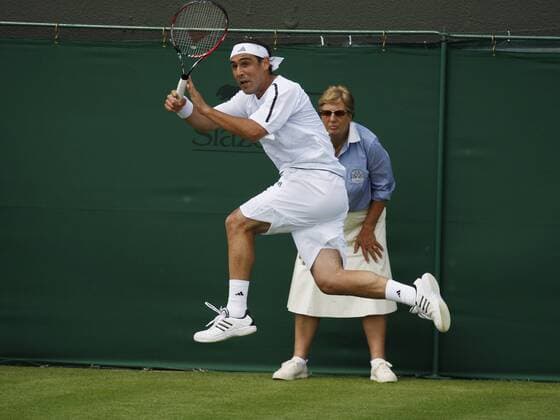 Marcos Baghdatis (Zypern) Tennis Herren All England Championships 2008, Grand Slam, ATP Tour Einzelbild Wimbledon London Dynamik,