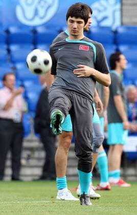 Torwart Tolga Zengin (Türkei) -  Fußball EM Herren Euro 2008, Nationalteam, Training Einzelbild Basel Dynamik,