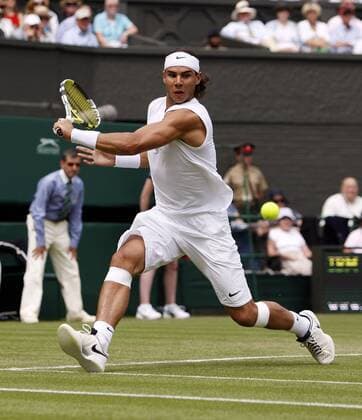 Rafael Nadal (Spanien) Tennis Herren All England Championships 2008, Grand Slam, ATP Tour Einzelbild Wimbledon London