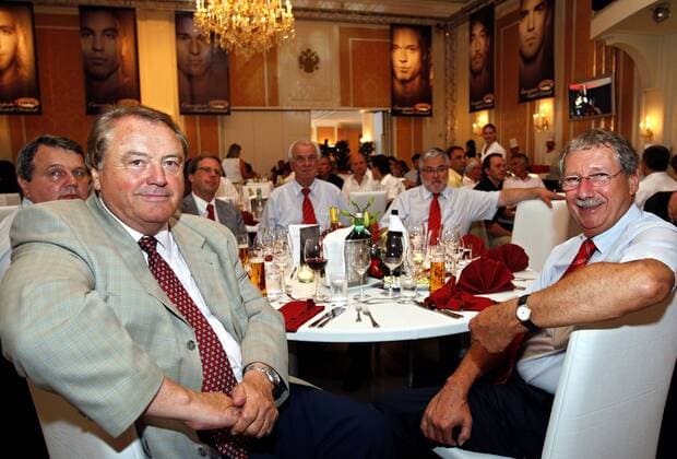 ÖFB Vizepräsident Kurt Ehrenberger (li.) und Franz Wöhrer (beide Österreich) auf der Farewell Party 2008 -  Fußball Herren ÖFB Farewell Party 2008 Gruppe Wien
