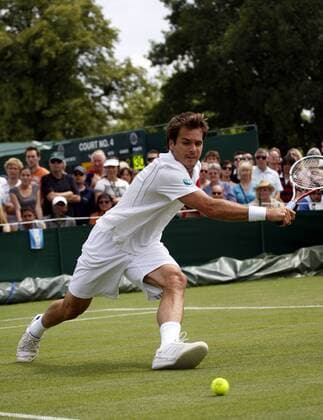Thomas Haas (Deutschland) Tennis Herren All English Championships 2008, Grand Slam, ATP Tour Einzelbild Wimbledon London Dynamik,