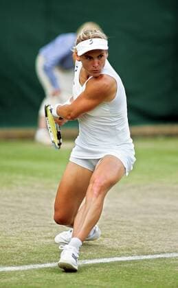 Sybille Bammer (Österreich) -  Tennis Damen All England Championships 2008, Grand Slam, WTA Tour Einzelbild Wimbledon London Dynamik,