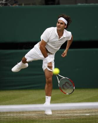 Roger Federer (Schweiz) Tennis Herren All England Championships 2008, Grand Slam, ATP Tour Einzelbild Wimbledon London