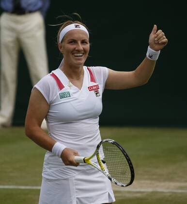 Svetlana Kuznetsova (Russland) - Schlussjubel Tennis Damen All England Championships 2008, Grand Slam, WTA Tour Einzelbild Wimbledon London Freude,