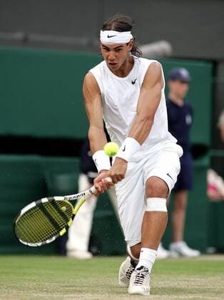 Rafael Nadal (Spanien) -  Tennis Herren All England Championships 2008, Grand Slam, ATP Tour Einzelbild Wimbledon London Dynamik,
