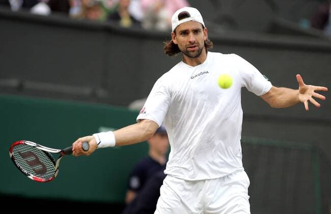 Nicolas Kiefer (Deutschland) -  Tennis Herren All England Championships 2008, Grand Slam, ATP Tour Einzelbild Wimbledon London Dynamik,