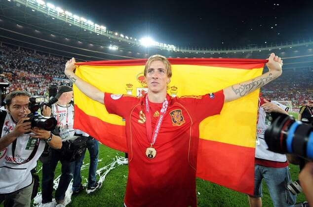 Matchwinner Fernando Torres (Spanien) - Europameister - Fußball EM Herren EURO 2008, Finale, Nationalteam, Vdig Einzelbild Wien Freude,