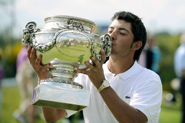 Pablo Larrazabal (Spanien) gewinnt die Open de France 2008 -  (pan26662) Golf Herren Open de France 2008, European PGA Tour Einzelbild Paris Freude,