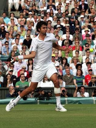 Mario Ancic (Kroatien) -  Tennis Herren All England Championships 2008, ATP Tour, Grand Slam Einzelbild Wimbledon London Dynamik,