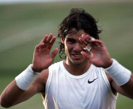 Rafael Nadal (Spanien), Sieger der All England Championships 2008 Tennis Herren All England Championships 2008, Grand Slam, ATP Tour, Finale Einzelbild Wimbledon London Freude,