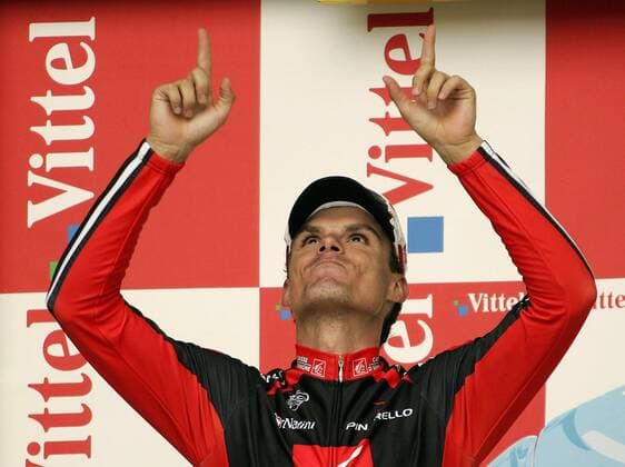 Luis Leon Sanchez (Spanien Caisse d Epargne) - Etappensieger der 7. Etappe der Tour de France 2008 von Brioude nach Aurillac Radsport Herren Tour de France 2008, Straßenradsport, Straße, Rad Einzelbild 7. Etappe: Brioude - Aurillac Freude,