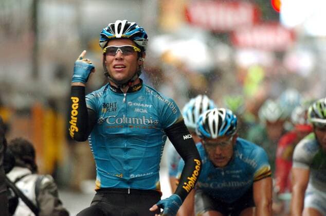 Mark Cavendish (Großbritannien Columbia) gewinnt die 8. Etappe der Tour de France 2008 -  Radsport Herren Tour de France 2008, Straßenradsport, Straße, Rad Einzelbild 8. Etappe: Figeac - Toulouse