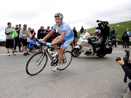 Sebastian Lang (Deutschland Gerolsteiner) -  Radsport Herren Tour de France 2008, Straßenradsport, Straße, Rad Einzelbild 9. Etappe: Toulouse - Bagneres de Bigorre Anstrengung,