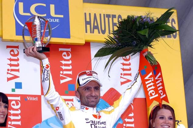 Leonardo Piepoli (Italien Saunier Duval Scott) gewinnt die 10. Etappe der Tour de France 2008 -  Radsport Herren Tour de France 2008, Straßenradsport, Straße, Rad Einzelbild 10. Etappe: Pau - Hautacam Freude,
