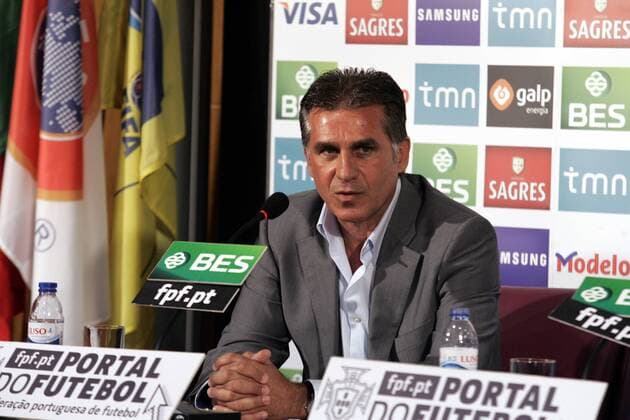 Nationaltrainer Carlos Queiroz (Portugal) anlässlich seiner Präsentation -  Fußball Herren Nationalmannschaft 2008, Trainer Pressekonferenz, Pressetermin Einzelbild Lissabon