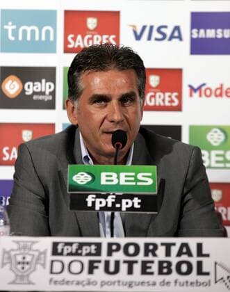 Nationaltrainer Carlos Queiroz (Portugal) anlässlich seiner Präsentation -  Fußball Herren Nationalmannschaft 2008, Trainer Pressekonferenz, Pressetermin Einzelbild Lissabon