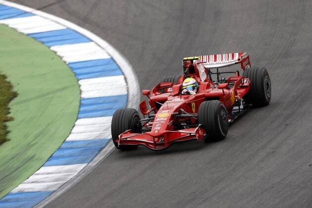 Felipe Massa (Brasilien Ferrari) in seinem Boliden Motorsport Grand Prix Herren Großer Preis von Deutschland 2008, Formel 1 Weltmeisterschaft, F1, F, GP, WM Einzelbild Hockenheimring Hockenheim