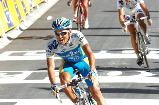 Cyril Dessel (Frankreich AG2R) gewinnt die 16. Etappe der Tour de France 2008 -  Radsport Herren Tour de France 2008, Rad, Radsport, Straßenradsport Einzelbild 16. Etappe: Cuneo - Jausiers Freude,