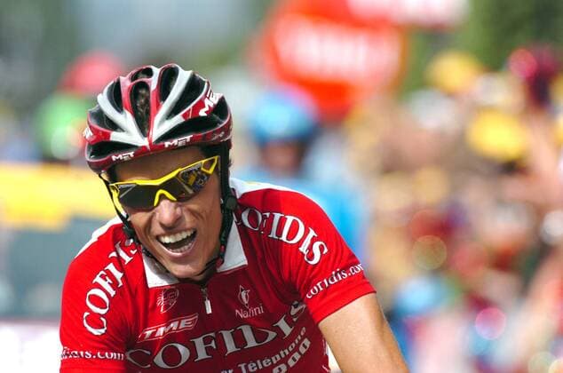 Sylvain Chavanel (Frankreich Cofidis) gewinnt die 19. Etappe der Tour de France 2008 -  Radsport Herren Tour de France 2008, Straßenradsport, Straße, Rad Einzelbild 19: Etappe: Roanne - Montlucon Freude,
