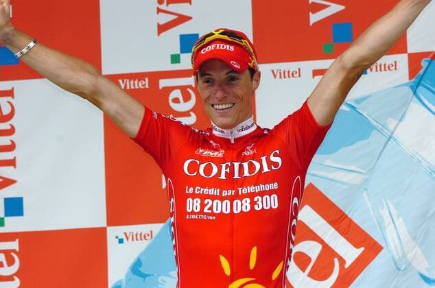Sylvain Chavanel (Frankreich Cofidis) gewinnt die 19. Etappe der Tour de France 2008 -  Radsport Herren Tour de France 2008, Straßenradsport, Straße, Rad Einzelbild 19: Etappe: Roanne - Montlucon Freude,
