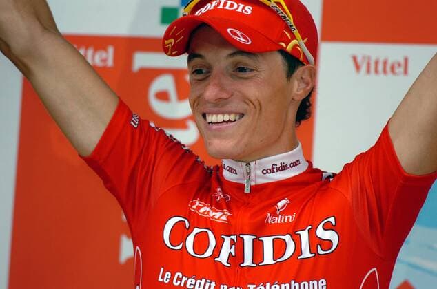 Sylvain Chavanel (Frankreich Cofidis) gewinnt die 19. Etappe der Tour de France 2008 -  Radsport Herren Tour de France 2008, Straßenradsport, Straße, Rad Einzelbild 19: Etappe: Roanne - Montlucon Freude,