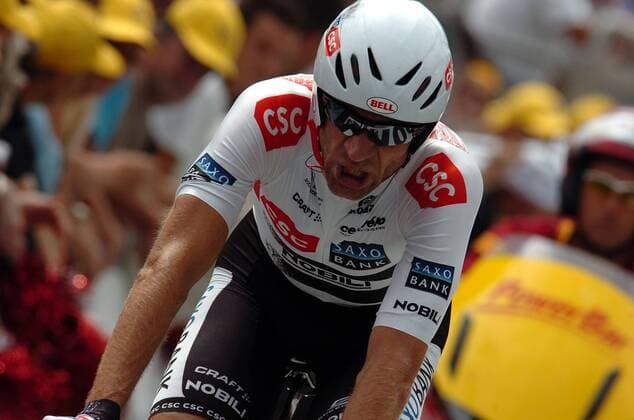 Jens Voigt (Deutschland CSC) -  Radsport Herren Tour de France 2008, Straßenradsport, Straße, Rad, Zeitfahren, Einzelzeitfahren Einzelbild 20. Etappe: Cerilly - Saint Amand Montrond
