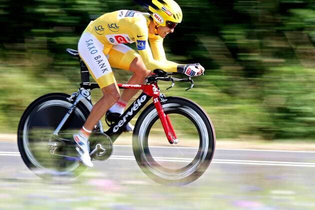 Carlos Sastre (Spanien CSC) -  Radsport Herren Tour de France 2008, Straßenradsport, Straße, Rad, Zeitfahren, Einzelzeitfahren Einzelbild 20. Etappe: Cerilly - Saint Amand Montrond