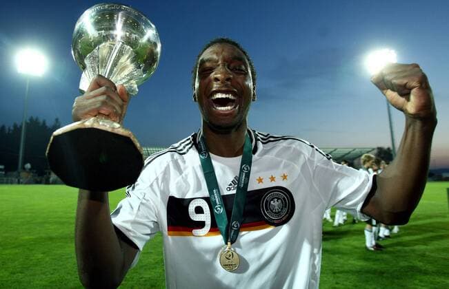 Richard Sukuta Pasu (Deutschland U19) - U 19 Europameister 2008 Fußball EM Herren U19 EM 2008, Junioren, U 19, Finale, Nationaltrikot, Nationalteam, Länderspiel Einzelbild Jablonec Freude,