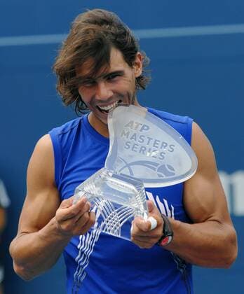 Rafael Nadal (Spanien) gewinnt das ATP Masters in Toronto -  (TOR2008072707) Tennis Herren Rogers Cup 2008, ATP Tour, Masters Series, Finale Einzelbild Toronto Freude,