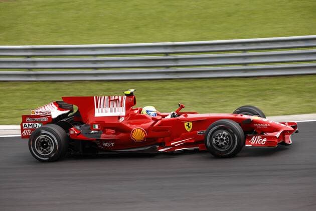 Felipe Massa (Brasilien Ferrari) in seinem Boliden Motorsport Grand Prix Herren Großer Preis von Ungarn 2008, Formel 1 Weltmeisterschaft, F1, F, GP, WM, Training Einzelbild Hungaroring Budapest