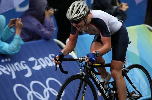 Nicole Cooke (Großbritannien) -  Radsport OS Sommer Damen Olympische Spiele Peking 2008, Sommerspiele, Straßenradsport, Straße, Rad Einzelbild Peking Dynamik,