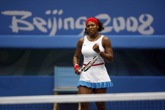 Serena Williams (USA) Tennis OS Sommer Damen Olympische Spiele Peking 2008, Sommerspiele Einzelbild Peking