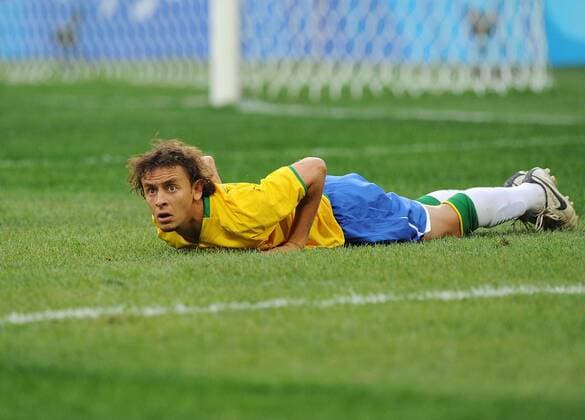 Rafinha (Brasilien) - Fußball OS Sommer Herren Olympische Spiele 2008, Peking, Sommerspiele, Länderspiel, Nationalteam, Olympiateam, Nationaltrikot Einzelbild o0 Viertelfinale Shenyang