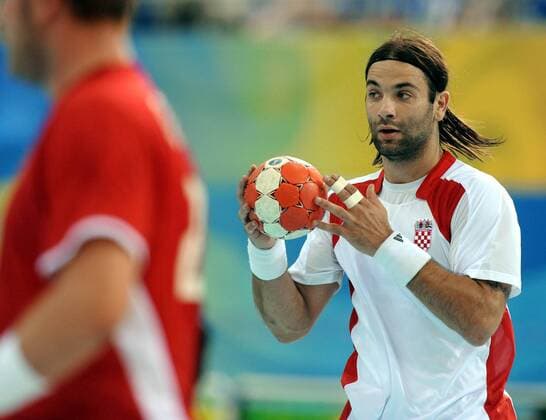 Ivano Balic (Kroatien) Handball OS Sommer Herren Olympische Spiele 2008, Sommerspiele, Länderspiel, Viertelfinale, Nationalteam, Nationaltrikot Einzelbild Beijing