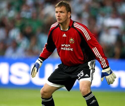 Torwart Georg Koch (Rapid Wien) -  Fußball EC 1 Herren Champions League Quali 2008 2009, SK Einzelbild Wien