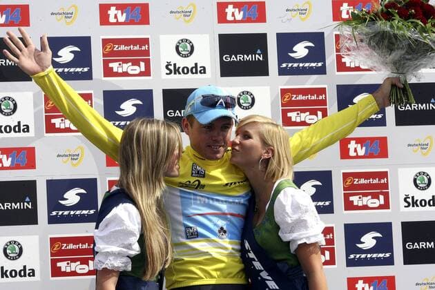 Brett Lancaster (Australien Milram) gewinnt den Prolog der Deutschland Tour 2008 Radsport Herren Deutschland Tour 2008, DeutschlandTour, ProTour, Straßenradsport, Straße, Rad, Gruppe Zeitfahren, Einzelzeitfahren, Prolog: Kitzbühel Freude,