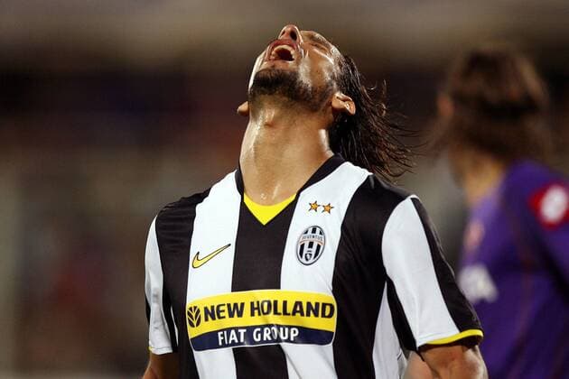 Amauri (Juventus Turin) verzweifelt -  Fußball Herren Serie A 2008 2009, 1. Italienische Liga, Juventus Turin, Juve Einzelbild Florenz Enttäuschung, Verzweiflung,