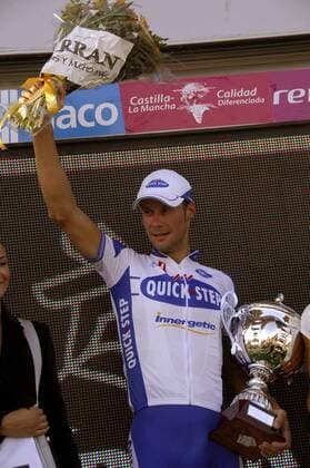 Tom Boonen (Belgien Quick Step) gewinnt die 3. Etappe der Spanienrundfahrt 2008 -  Radsport Herren Vuelta a Espana 2008, Spanienrundfahrt, Straßenradsport, Straße, Rad Einzelbild 3. Etappe: Jaen - Cordoba Freude,