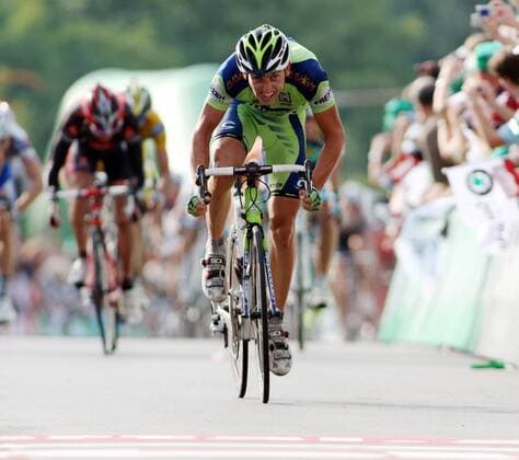Leonardo Bertagnolli (Italien Liquigas) gewinnt die 3. Etappe der Deutschland Tour 2008 Radsport Herren Deutschland Tour 2008, Deutschlandtour, ProTour, Straßenradsport, Straße, Rad, Einzelbild 3. Etappe: Herrieden - Wiesloch Dynamik, 