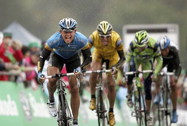 Gerald Ciolek (Deutschland Columbia) Radsport Herren Deutschland Tour 2008, Deutschlandtour, Pro Tour, Straßenradsport, Straße, Rad Gruppe 5. Etappe: Mainz - Winterberg Dynamik,