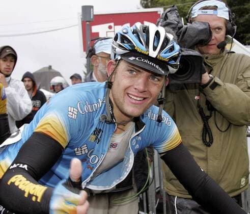 Gerald Ciolek (Deutschland Columbia) gewinnt die 5. Etappe der Deutschland Tour 2008 Radsport Herren Deutschland Tour 2008, Deutschlandtour, Pro Tour, Straßenradsport, Straße, Rad Einzelbild 5. Etappe: Mainz - Winterberg Freude,